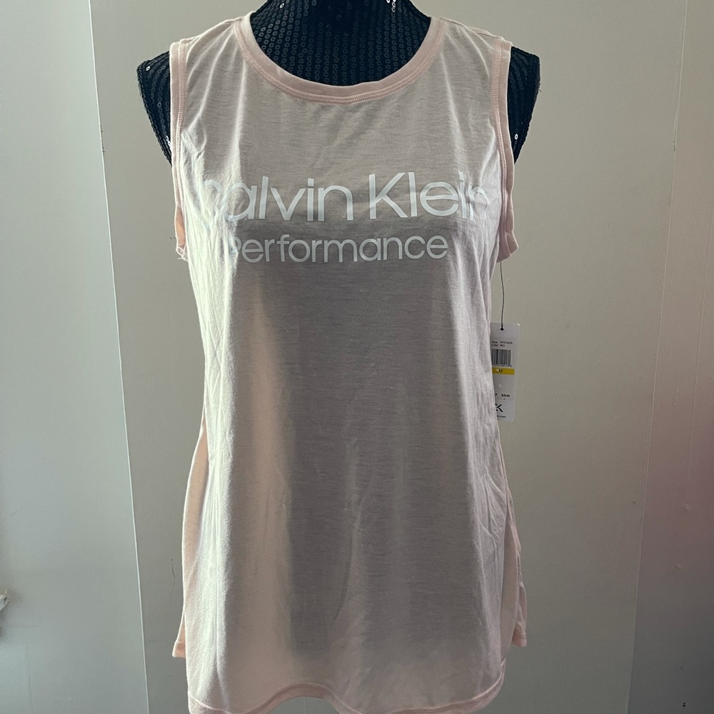 Calvin Klein Performance Peach Sleeveless Top M